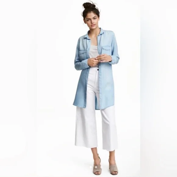 H&M | Dresses | Oversized Denim Shirtdress | Poshmark